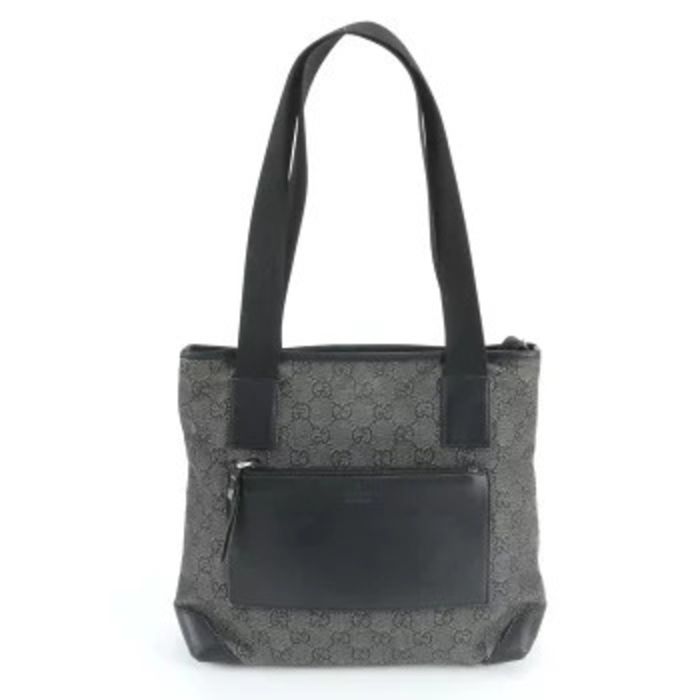 Gucci Joy GG Canvas Leather 2Way Shoulder Tote Bag Black